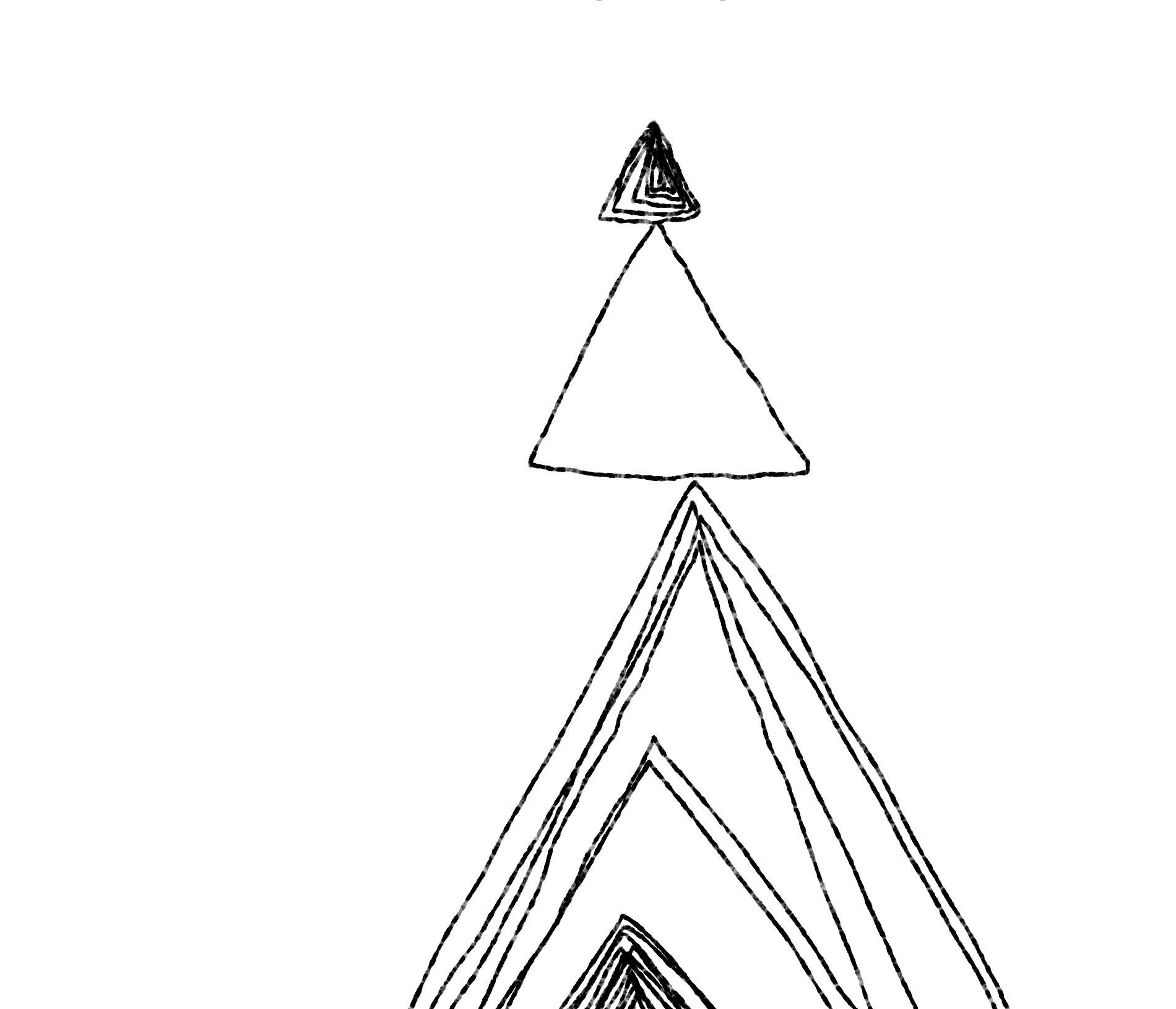 Stacked triangle illustration