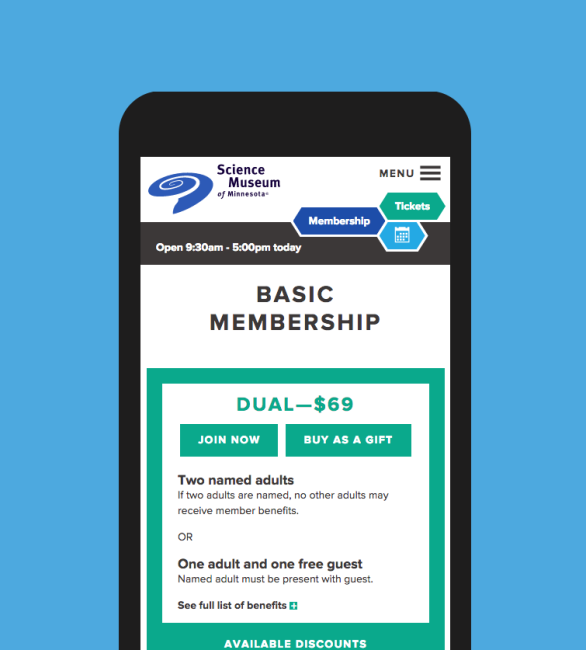 mobile membership sign-up